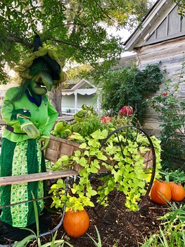 Gardner Village Witch Displays - witch wagon  