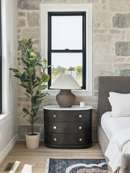 Down to Earth Projects<br>Symphony Homes Parade Ninth + North Design - Down to Earth Projects<br>Symphony Homes Parade Ninth + North Design - bedroom with night stand