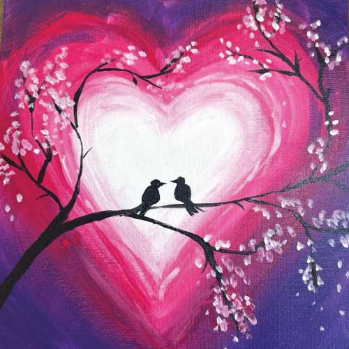 VALENTINE'S PAINT NIGHT <BR>THE ART COTTAGE